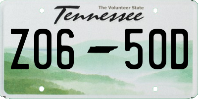 TN license plate Z0650D