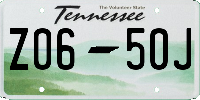 TN license plate Z0650J