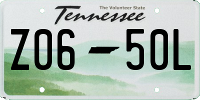 TN license plate Z0650L
