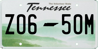 TN license plate Z0650M