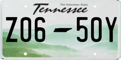 TN license plate Z0650Y