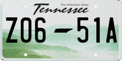TN license plate Z0651A