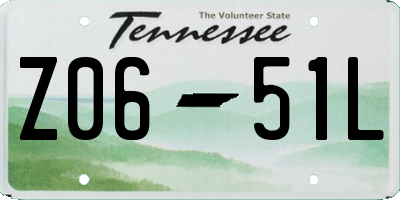 TN license plate Z0651L