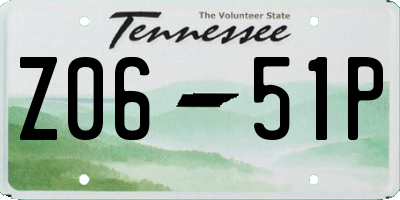 TN license plate Z0651P