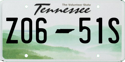 TN license plate Z0651S