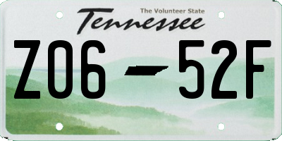 TN license plate Z0652F