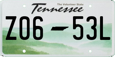 TN license plate Z0653L