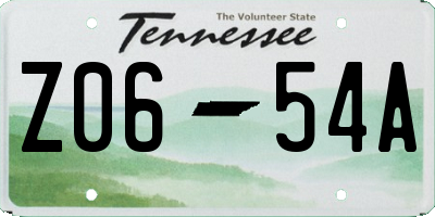 TN license plate Z0654A