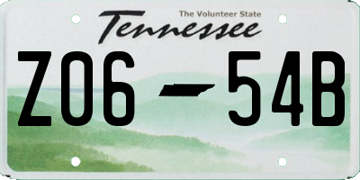 TN license plate Z0654B
