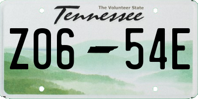 TN license plate Z0654E