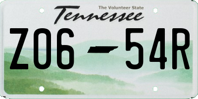 TN license plate Z0654R