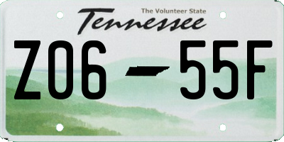 TN license plate Z0655F