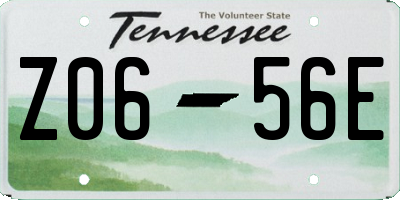 TN license plate Z0656E