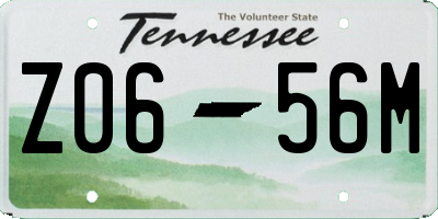 TN license plate Z0656M