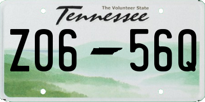 TN license plate Z0656Q