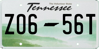 TN license plate Z0656T