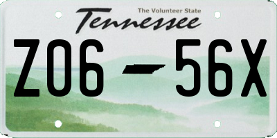 TN license plate Z0656X