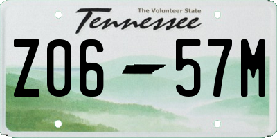 TN license plate Z0657M