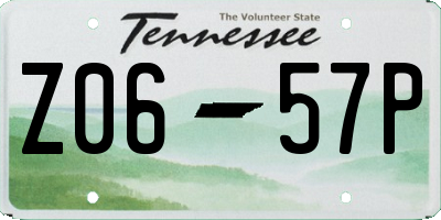 TN license plate Z0657P