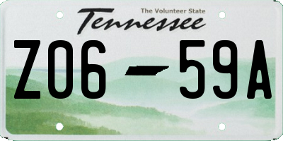 TN license plate Z0659A