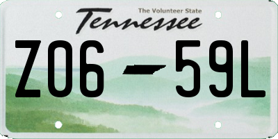 TN license plate Z0659L