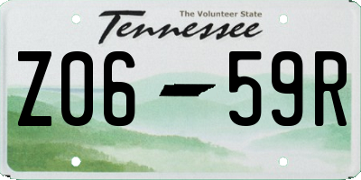 TN license plate Z0659R