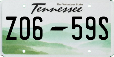 TN license plate Z0659S