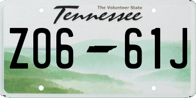 TN license plate Z0661J