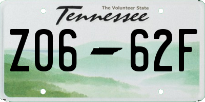 TN license plate Z0662F