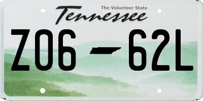 TN license plate Z0662L