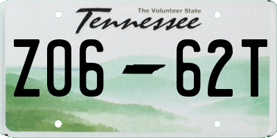TN license plate Z0662T
