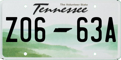 TN license plate Z0663A