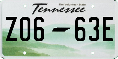 TN license plate Z0663E