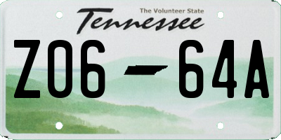 TN license plate Z0664A