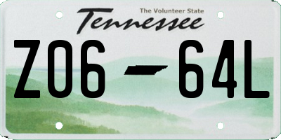 TN license plate Z0664L