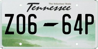 TN license plate Z0664P