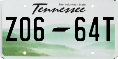 TN license plate Z0664T