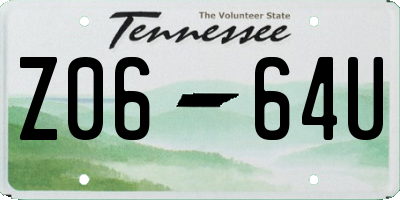 TN license plate Z0664U