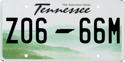 TN license plate Z0666M