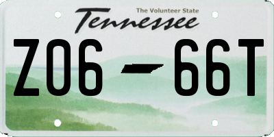 TN license plate Z0666T