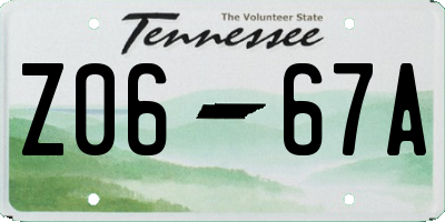 TN license plate Z0667A