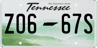 TN license plate Z0667S