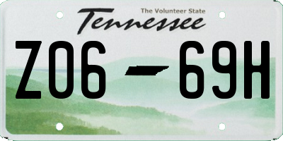 TN license plate Z0669H