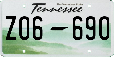 TN license plate Z0669O