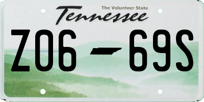 TN license plate Z0669S
