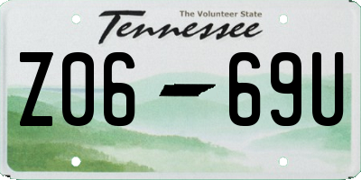 TN license plate Z0669U