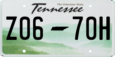 TN license plate Z0670H