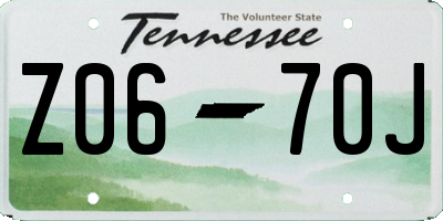 TN license plate Z0670J