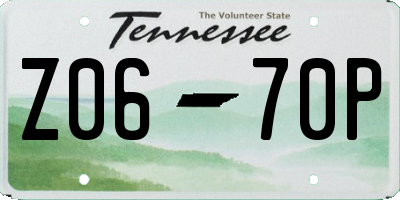 TN license plate Z0670P