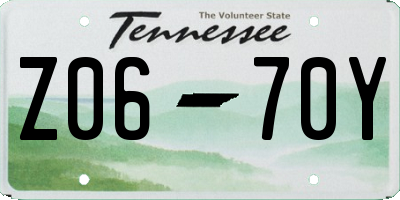 TN license plate Z0670Y
